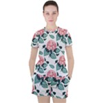 Flowers Hydrangeas Women s T-Shirt and Shorts Set