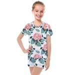 Flowers Hydrangeas Kids  Mesh T-Shirt and Shorts Set