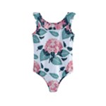 Flowers Hydrangeas Kids  Frill Swimsuit