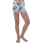 Flowers Hydrangeas Kids  Lightweight Velour Yoga Shorts