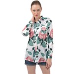 Flowers Hydrangeas Long Sleeve Satin Shirt