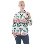 Flowers Hydrangeas Women s Long Sleeve Pocket Shirt