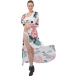 Flowers Hydrangeas Maxi Chiffon Beach Wrap