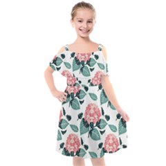 Kids  Cut Out Shoulders Chiffon Dress 