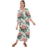 Flowers Hydrangeas Grecian Style  Maxi Dress