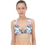 Flowers Hydrangeas Classic Banded Bikini Top