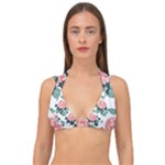 Flowers Hydrangeas Double Strap Halter Bikini Top