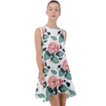 Flowers Hydrangeas Frill Swing Dress