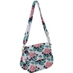 Flowers Hydrangeas Saddle Handbag