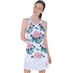 Flowers Hydrangeas Racer Back Mesh Tank Top