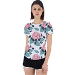 Flowers Hydrangeas Back Cut Out Sport T-Shirt