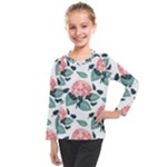 Flowers Hydrangeas Kids  Long Mesh T-Shirt