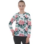 Flowers Hydrangeas Women s Long Sleeve Raglan T-Shirt