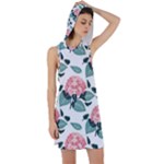 Flowers Hydrangeas Racer Back Hoodie Dress