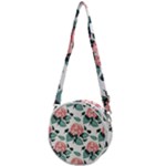 Flowers Hydrangeas Crossbody Circle Bag