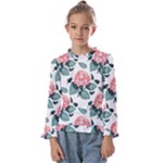 Flowers Hydrangeas Kids  Frill Detail T-Shirt