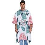 Flowers Hydrangeas Men s Hooded Rain Ponchos