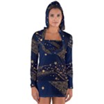 Starsstar Glitter Long Sleeve Hooded T-shirt