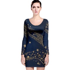 Long Sleeve Velvet Bodycon Dress 