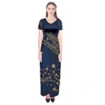 Starsstar Glitter Short Sleeve Maxi Dress