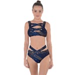 Starsstar Glitter Bandaged Up Bikini Set 