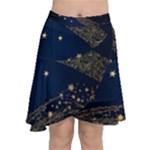 Starsstar Glitter Chiffon Wrap Front Skirt