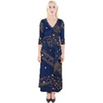 Starsstar Glitter Quarter Sleeve Wrap Maxi Dress