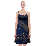 Starsstar Glitter Spaghetti Strap Velvet Dress