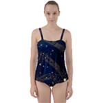 Starsstar Glitter Twist Front Tankini Set