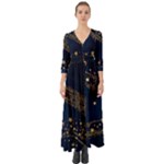 Starsstar Glitter Button Up Boho Maxi Dress