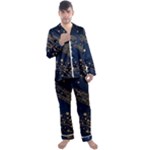 Starsstar Glitter Men s Long Sleeve Satin Pajamas Set