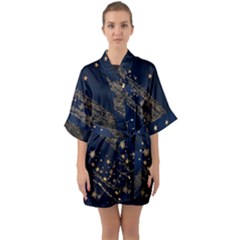 Half Sleeve Satin Kimono  