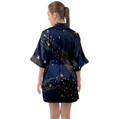 Half Sleeve Satin Kimono  