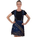 Starsstar Glitter Velvet Suspender Skater Skirt