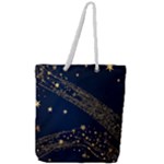 Starsstar Glitter Full Print Rope Handle Tote (Large)