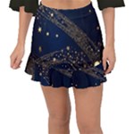 Starsstar Glitter Fishtail Mini Chiffon Skirt