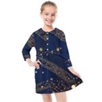 Starsstar Glitter Kids  Quarter Sleeve Shirt Dress