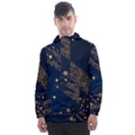 Starsstar Glitter Men s Front Pocket Pullover Windbreaker