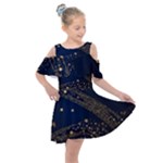 Starsstar Glitter Kids  Shoulder Cutout Chiffon Dress