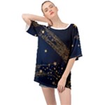 Starsstar Glitter Oversized Chiffon Top