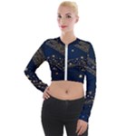 Starsstar Glitter Long Sleeve Cropped Velvet Jacket