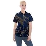 Starsstar Glitter Women s Short Sleeve Pocket Shirt