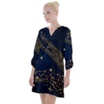 Starsstar Glitter Open Neck Shift Dress