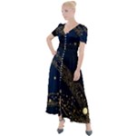 Starsstar Glitter Button Up Short Sleeve Maxi Dress