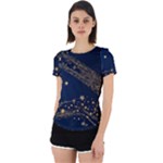 Starsstar Glitter Back Cut Out Sport T-Shirt