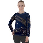 Starsstar Glitter Women s Long Sleeve Raglan T-Shirt