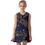 Starsstar Glitter Kids  Pilgrim Collar Ruffle Hem Dress