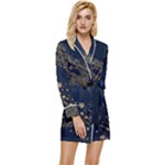 Starsstar Glitter Long Sleeve Satin Robe