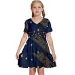 Starsstar Glitter Kids  Short Sleeve Tiered Mini Dress