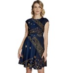 Starsstar Glitter Cap Sleeve High Waist Dress